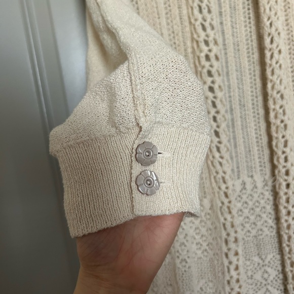 Free People Sunlight Mixed Stitch Duster in Sandcastle - Picture 8 of 13